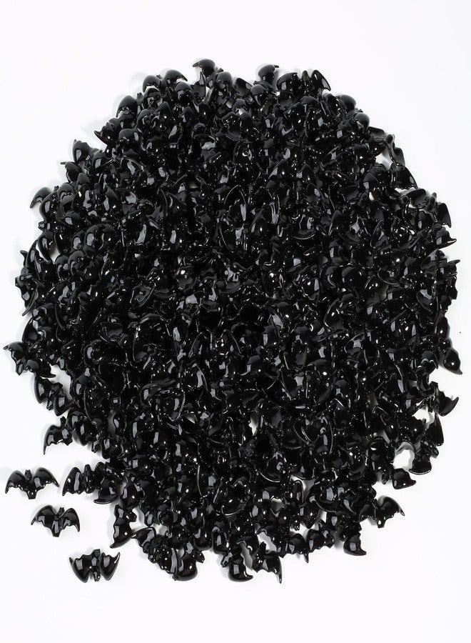 FXMHEHBB 350 Pcs Mini Resin Bats Halloween, Tiny Black Plastic Bat Figurines Halloween Decoration Party Favors Kids Small Gift Toy Home Decor - Image 1